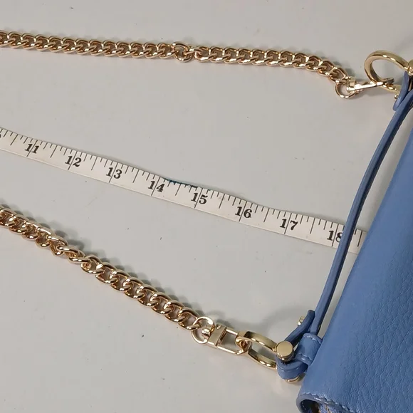 Tory Burch Blue Leather Landon Travel Wallet - Picture 10 of 13